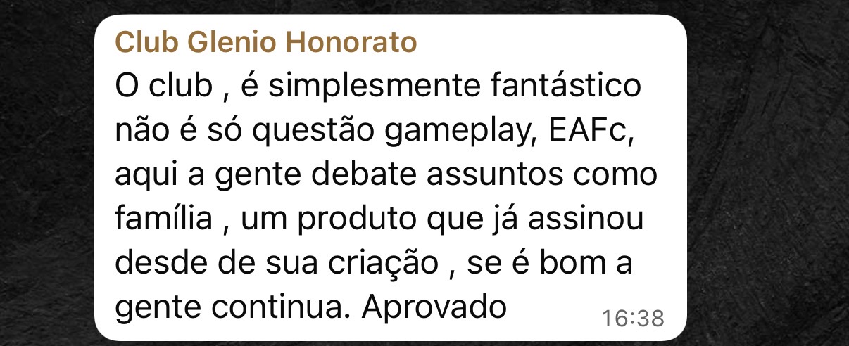 Depoimento do Club 1