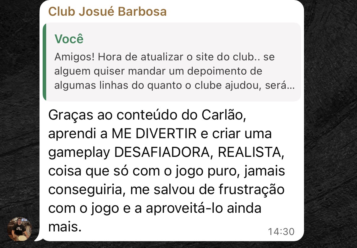 Depoimento do Club 1