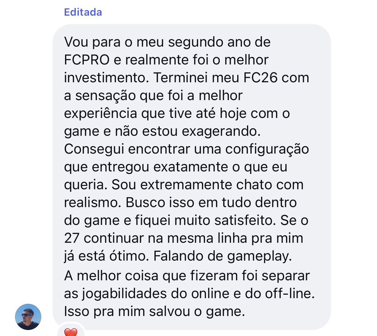 Depoimento da Home